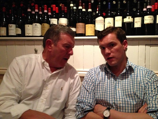 Father and Son - John and Mark at John's 60th (Ciao Bella, Lambs Conduit Street)