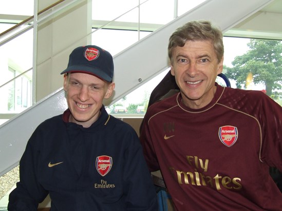 Rob with Arsene Wenger 2007