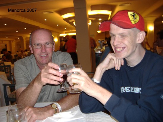 Rob & Dad in Menorca. Never stopped smiling did you Rob