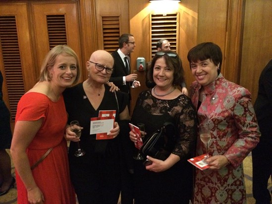 Drinks reception at Third Sector Awards with Annwen and Joanna for Target Ovarian Cancer - a really wonderful evening!