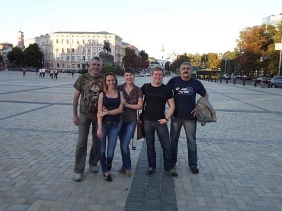 Exploring Sophia Square, Kyiv, with the ICRC colleagues...
