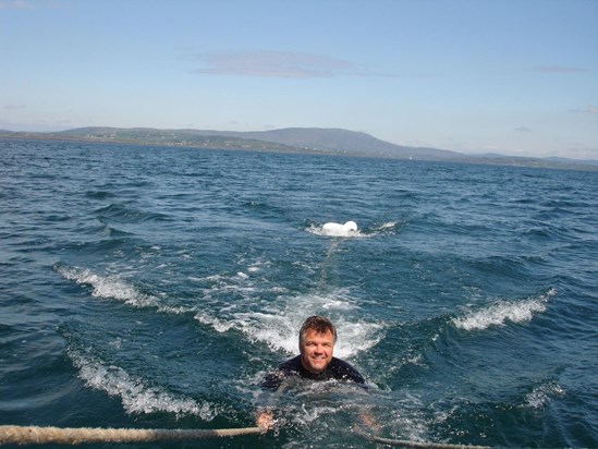 David, the only Phat Buoy brave (or mad) enough to go buoy surfing 