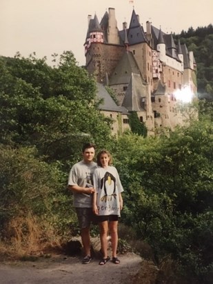 Mel & David on a very happy visit to Frankfurt c.1992.