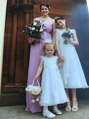 Lily the bridesmaid aged 2
