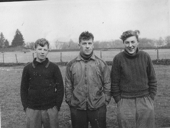 55 Dad w Roger and Robin April 1954