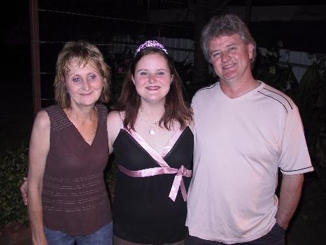 Mum, Me and Dad on my 18th birthday, 2004