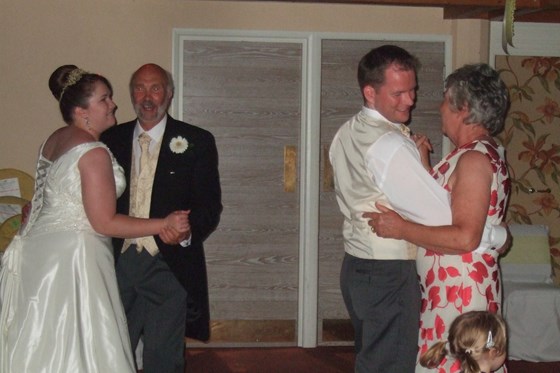 Alex & Matt's wedding, dancing with his Mum in Law 