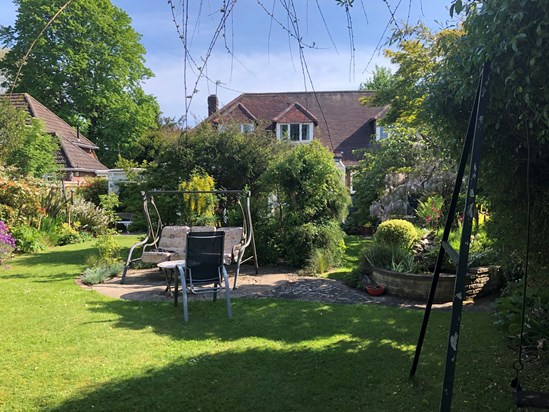 Mum's beautiful garden, where many of us enjoyed tea and cake.