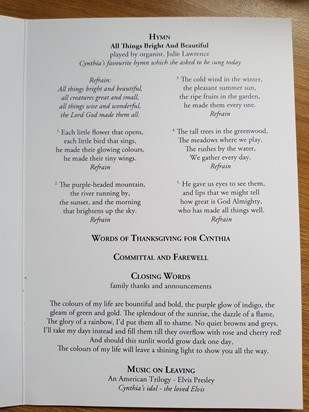 Page 3 of order of service 
