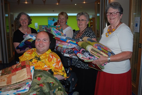 James and the Quilting Ladies. June 2014