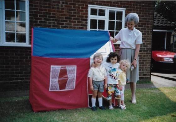May 1988 with all three grandchildren