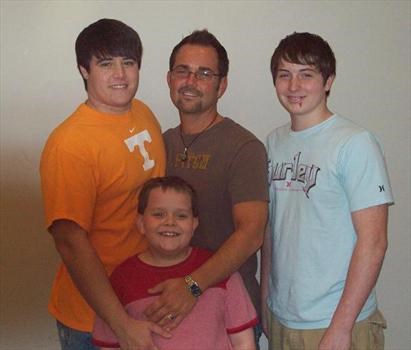 Aaron and Uncle Mark with Austin and Daniel 