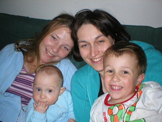 Jan 2006 - God son Ewan with his brother William & Mum Claire