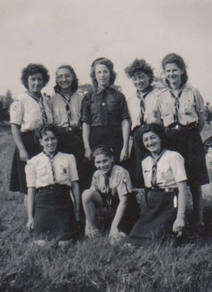 Muriel with her patrol in the Guides