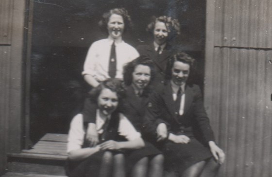 Muriel with her cabin on national service in the WRNS