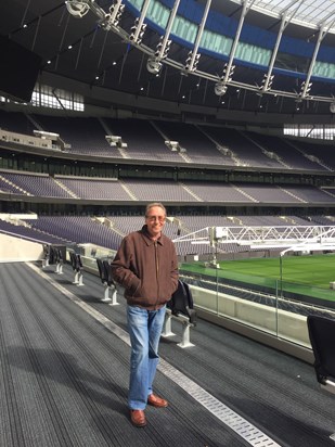 Enjoying a private tour of the new spurs stadium before opening.