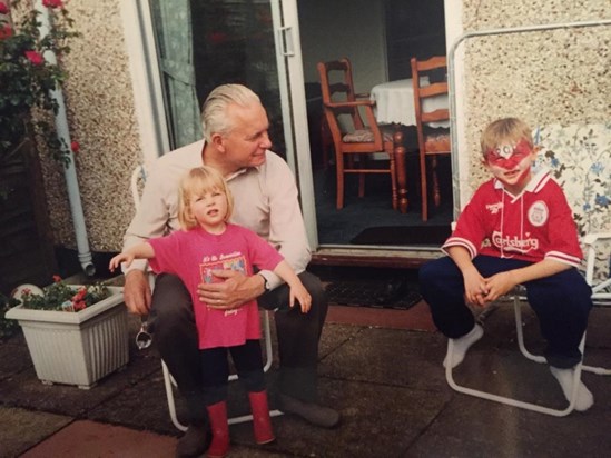 Grandad, Tom & Lauren in the Summer