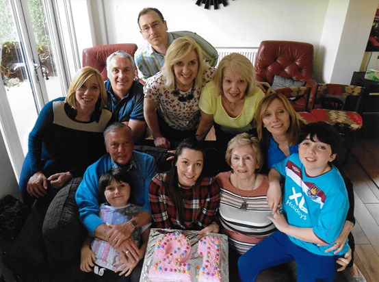 Family gathering to celebrate Rebecca's 21st, 2015.