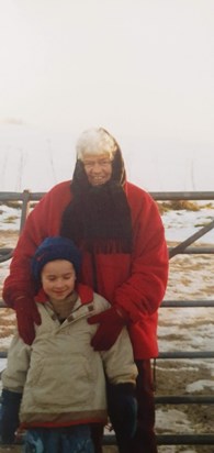 Dolly with her great nephew Jack New Year 2002