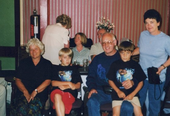 Aunty Dolly, Joe and Bev with the Carson Boys