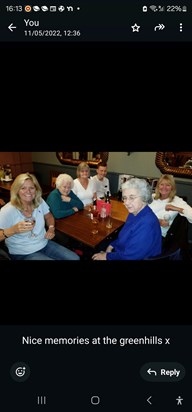 Pam, Auntie Dolly,Auntie Norma, James,me & Auntie Joyce.