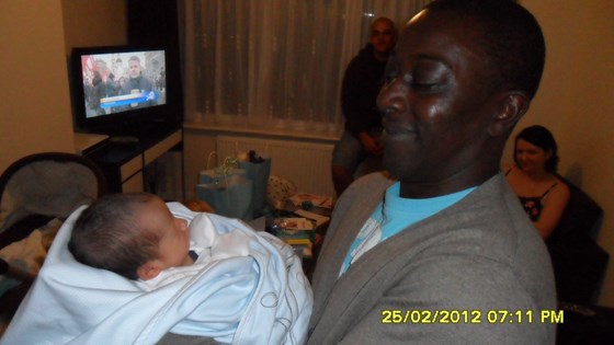 First time meeting baby Nathan