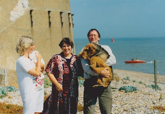 With Max at Normans Bay 1990