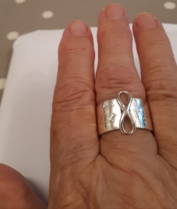 A lovely way to always keep you close with your ashes impressed into this beautiful ring. You will always be loved. Lin x