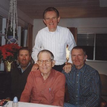 With brothers Lloyd & Carl, and Dad