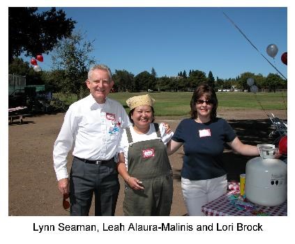 Lynn with Leah Alaura-Malinis and Lori Brock-celebrating Poulter Lab’s 50th anniversary (Sept 2003)