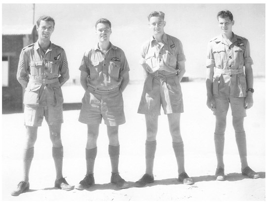 L-R: LES WEALE, JIM BABER, REX ROBINSON, JIM BABER, CIRCA 1943