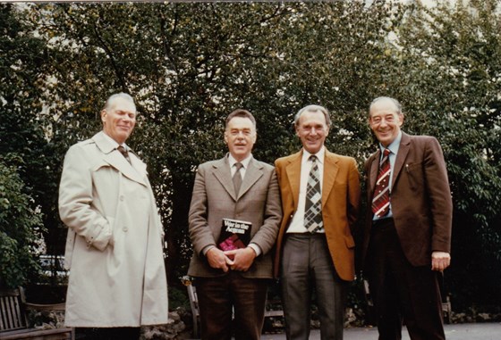L-R: JIM HENDY, JIM BABER, LES WEALE, REX ROBINSON 1980s