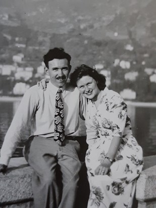 On honeymoon, September 1949