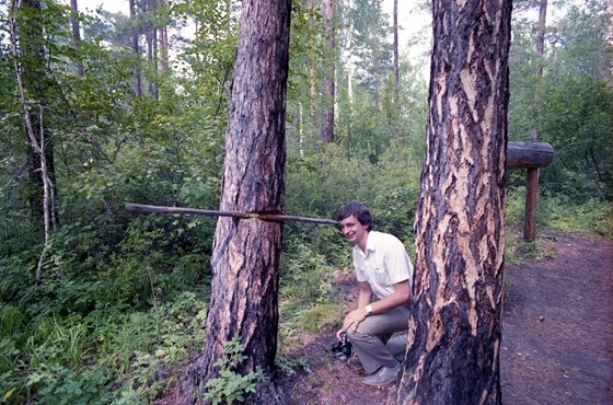 Spear in head. Transbaikalia. 1984. 