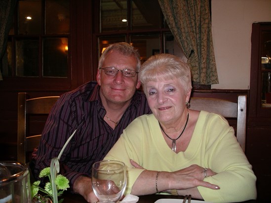 Vaughan with his mum, Pat.