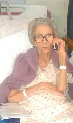 Mum paying her bills whilst in hospital in 2014
