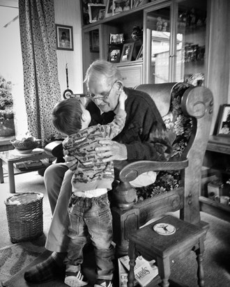Little Ted with his Great Grandad x
