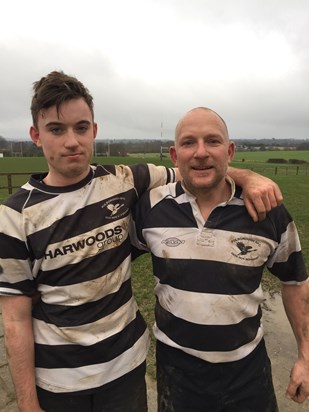 Tate & Dad's First rugby game 