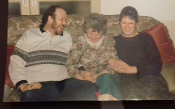 A blast from the past - Mum Kevin and myself