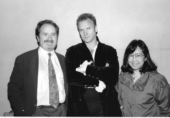 With Sting in Berkeley, California, 1993.