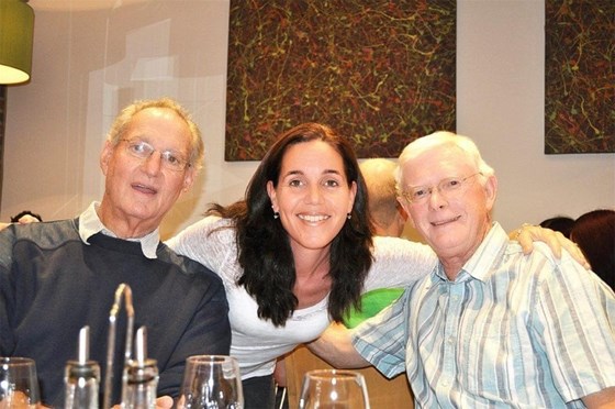 Vicki with her two favorite uncles, Colin and Tony Cozier. 