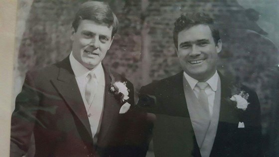 31 March 1966 John Rowe's wedding day with dad as his best man