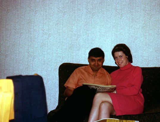 Satish & Janet reading a newspaper together!