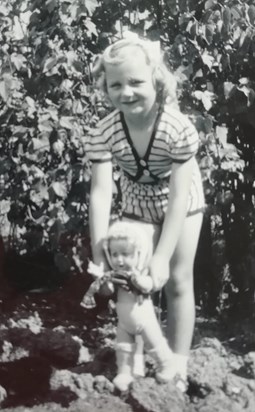 Mum in her famous knitted swimsuit