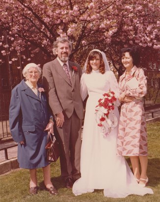 23rd April 1977 - Wedding Day  - With the mums