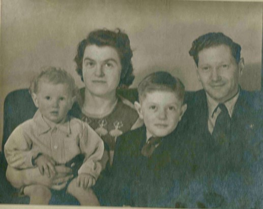 Robert on the left with brother Brian and their mum and dad.