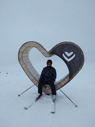 A rare picture of Max stationary. Meribel Jan 24.