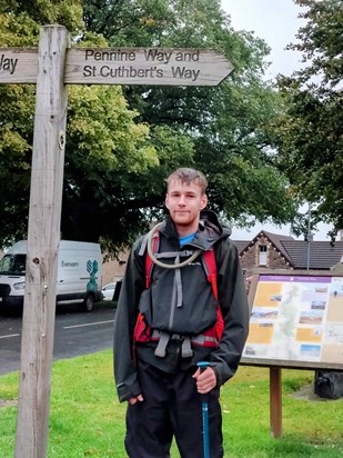 After a 29 mile day at the end of the Pennine Way. Sep 24.