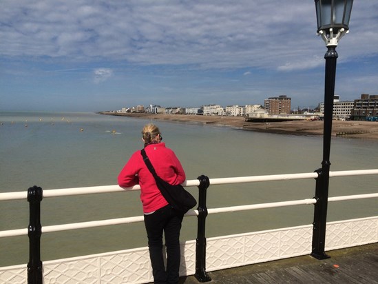 Worthing pier. Too carm that day. You loved the sea wild and rough. One of our favourite day trips. Xx