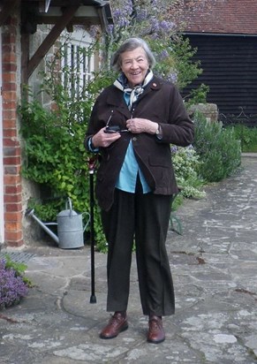 Pre covid, a happy Mum in Lizzie's garden. The best of days.